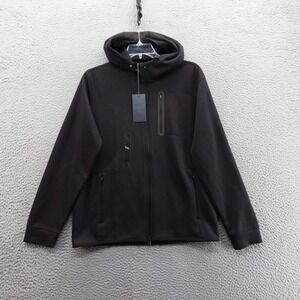 VRST Mens Pinnacle Fleece Full Zip Hoodie Medium Black Full Zip NEW